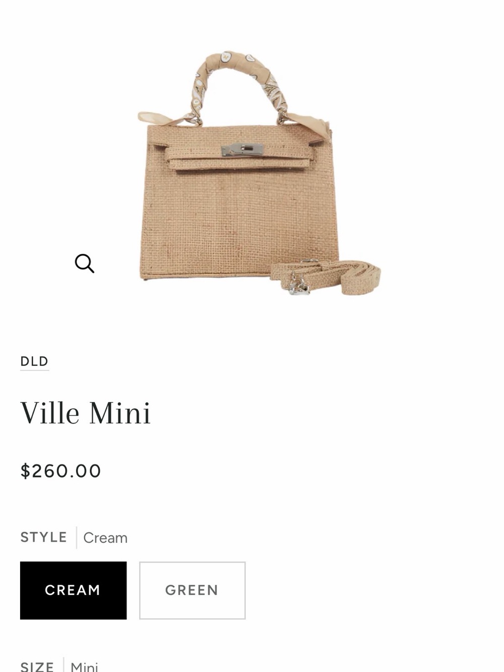 Structured Woven Mini Handbag in Tan - Picture 6 of 7